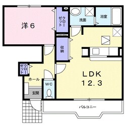 東松江駅 徒歩7分 1階の物件間取画像